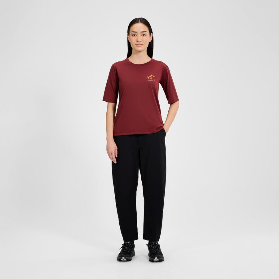 womens coneflower short sleeves tee - red berghaus
