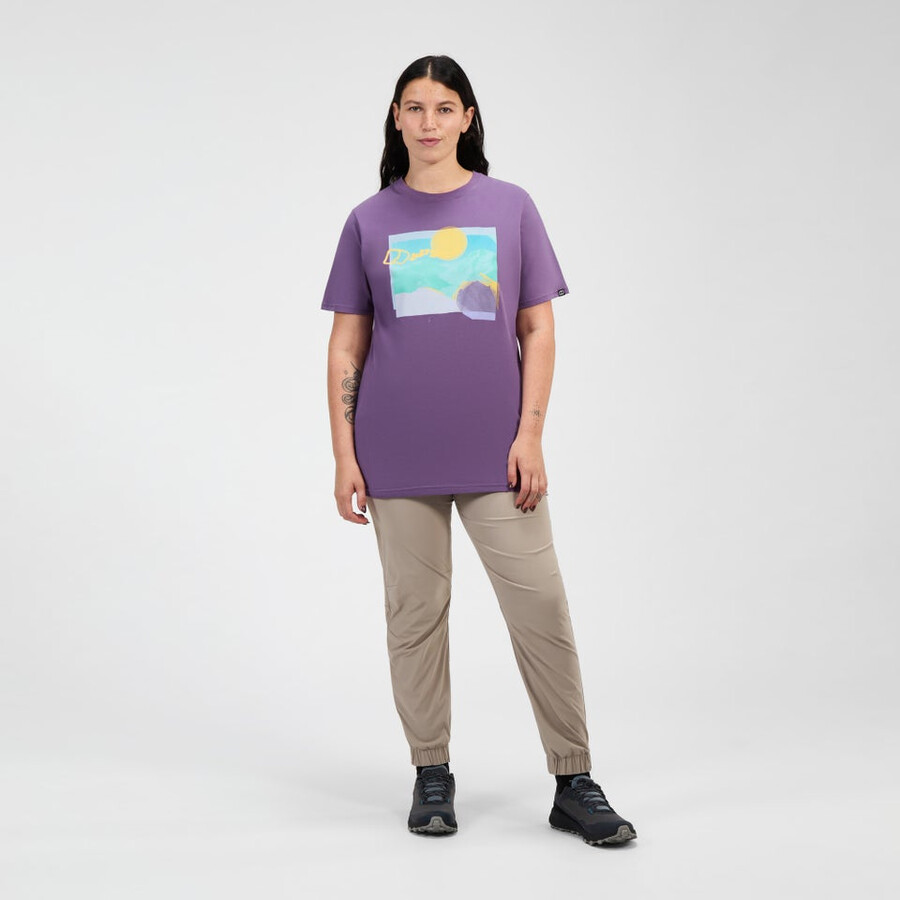 womens hill hazed short sleeve tee - purple berghaus