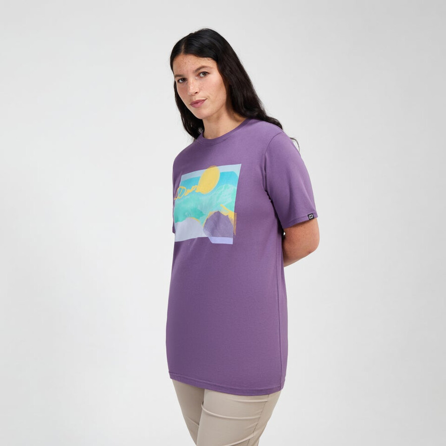 womens hill hazed short sleeve tee - purple berghaus