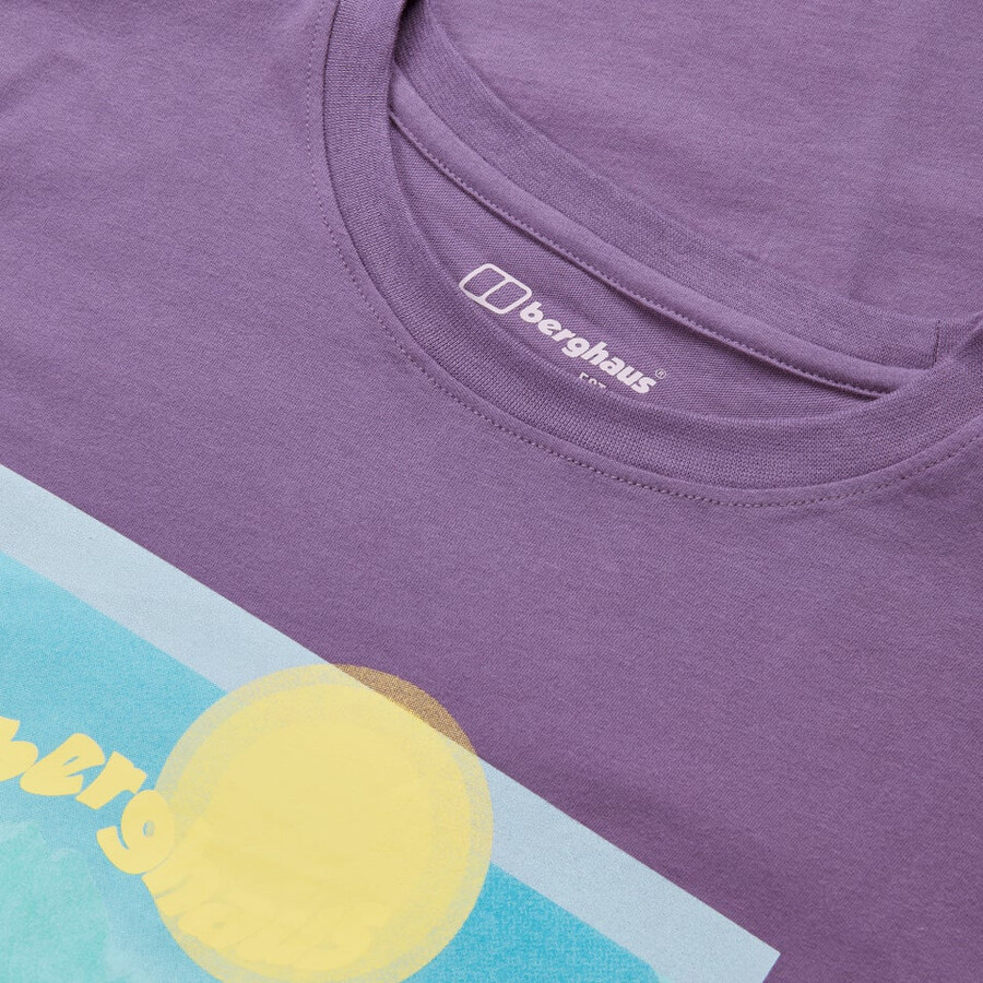 womens hill hazed short sleeve tee - purple berghaus