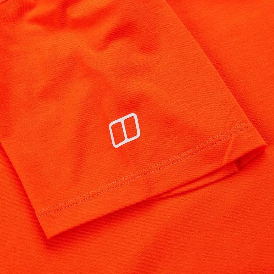 womens berghaus delta short sleeve tech tee - orange berghaus