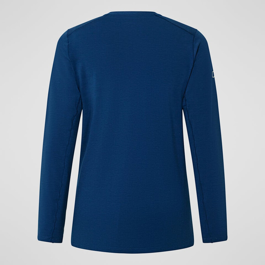 womens delta long sleeve tech tee - blue berghaus