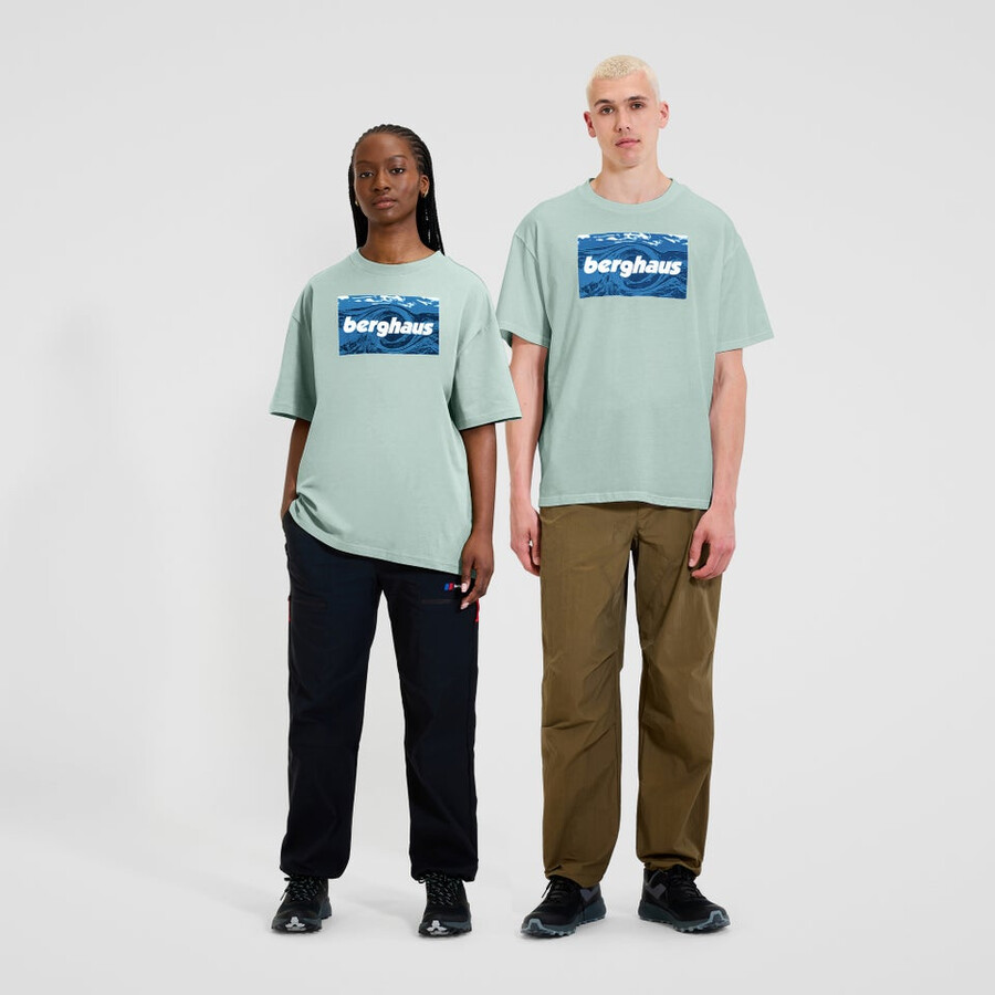 unisex twisted skies tee - green berghaus