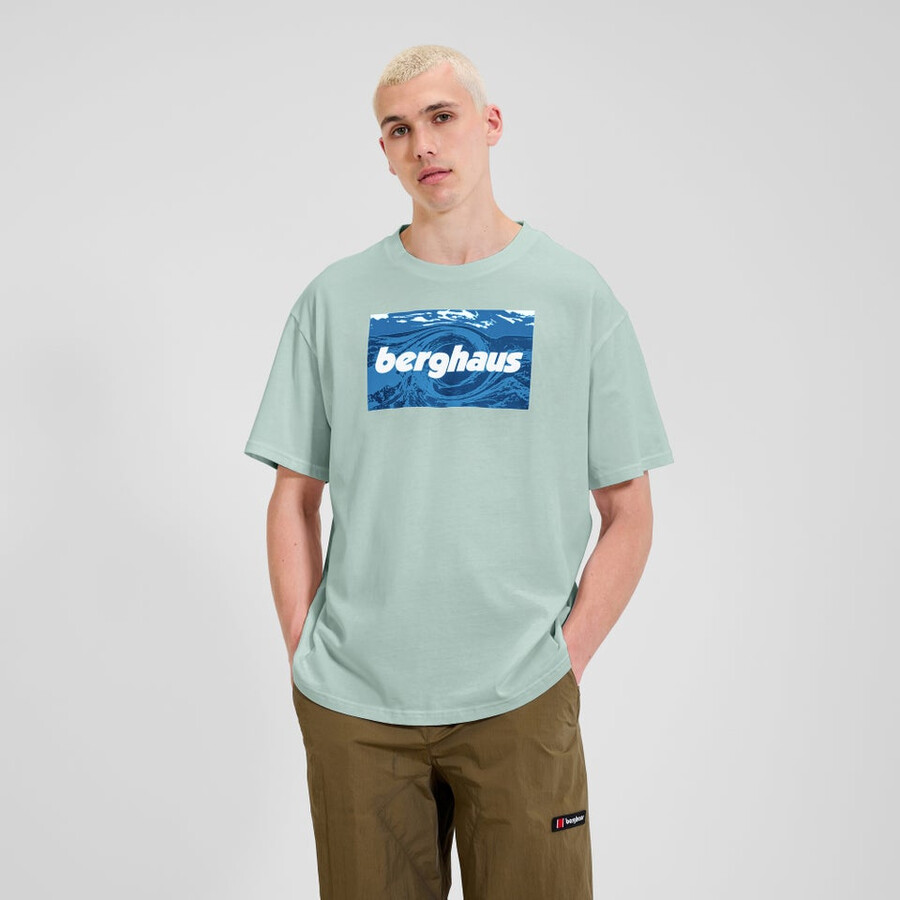 unisex twisted skies tee - green berghaus