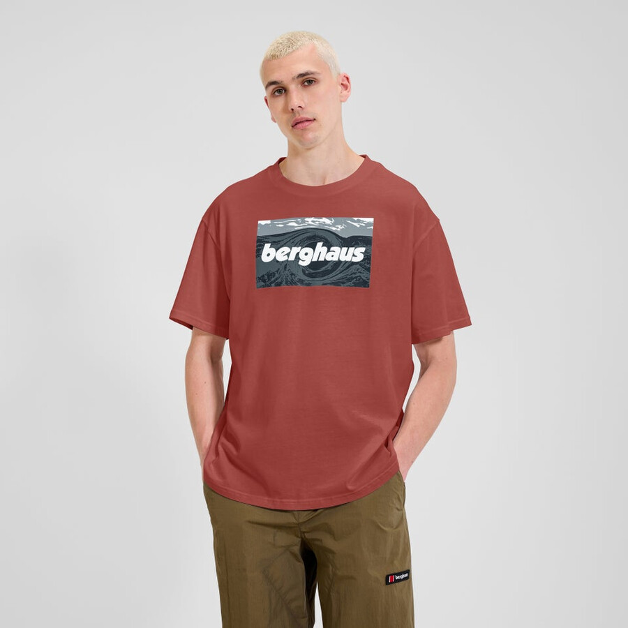 unisex twisted skies tee - orange berghaus