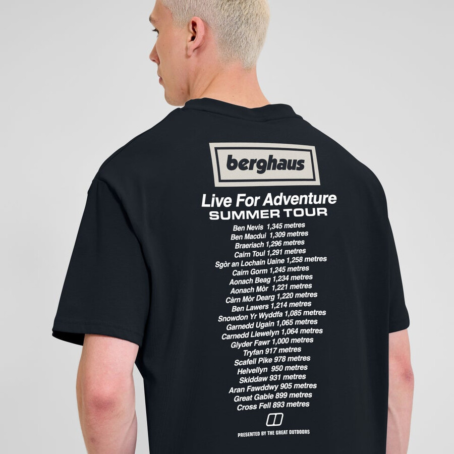unisex adventure tour tee - black berghaus