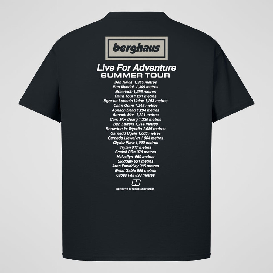 unisex adventure tour tee - black berghaus