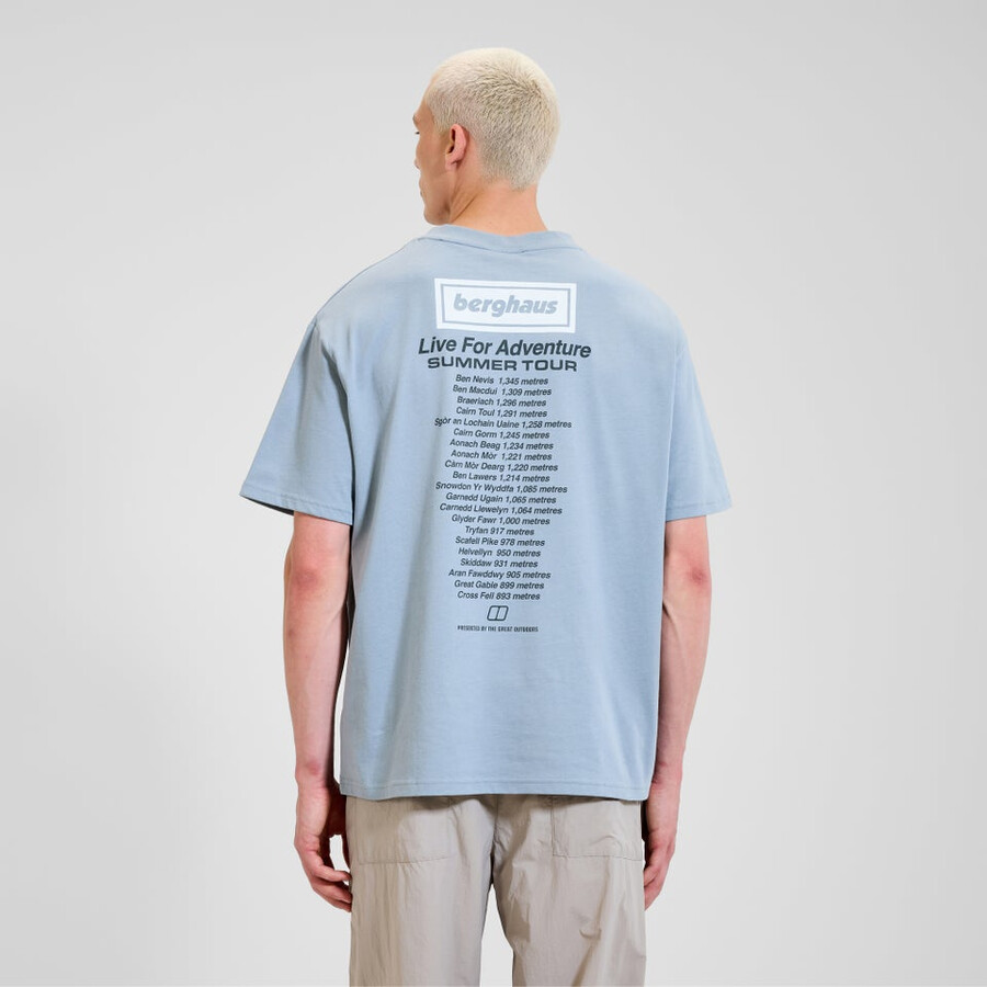 unisex adventure tour tee - grey blue berghaus
