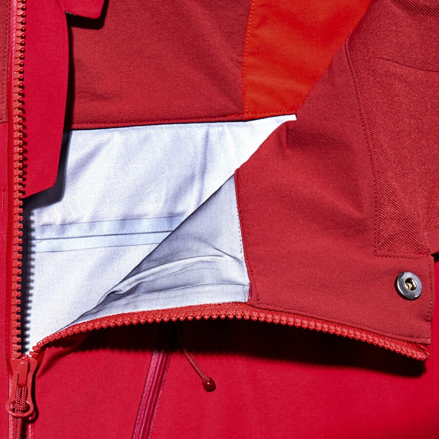 womens mtn arete descend gore-tex bib pants - red berghaus