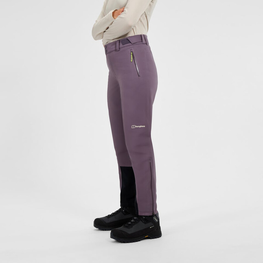 womens ridge-roamer softshell pant - purple berghaus