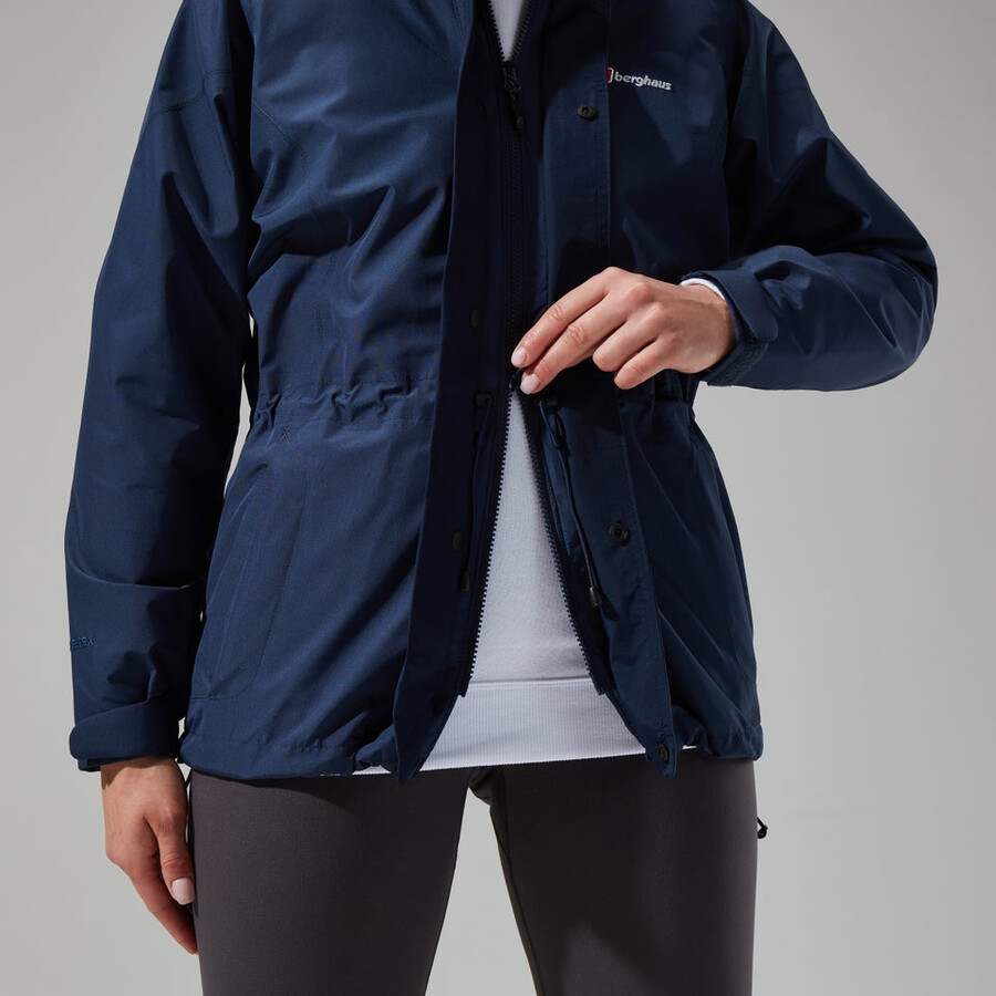 womens glissade gore-tex interactive jacket - dark blue berghaus