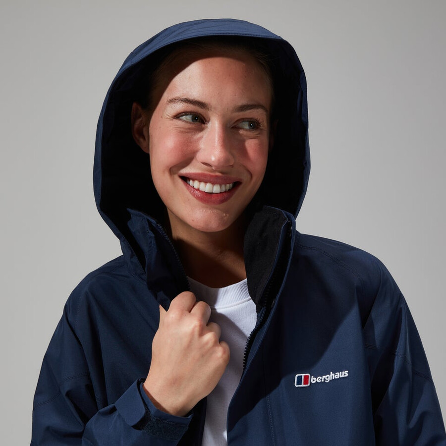 womens glissade gore-tex interactive jacket - dark blue berghaus