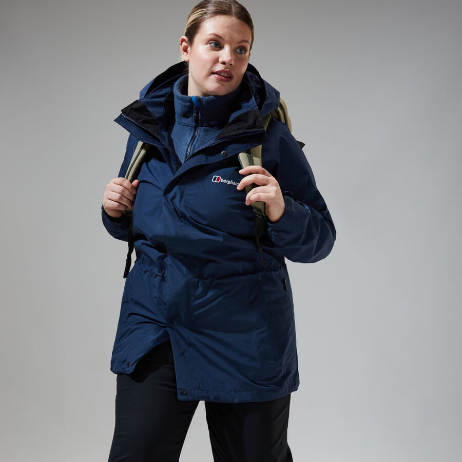 womens glissade gore-tex interactive jacket - dark blue berghaus