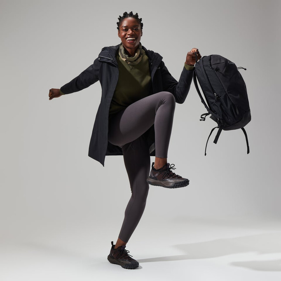 womens omeara long jacket - black berghaus