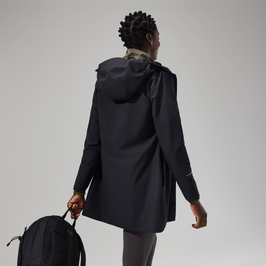 womens omeara long jacket - black berghaus