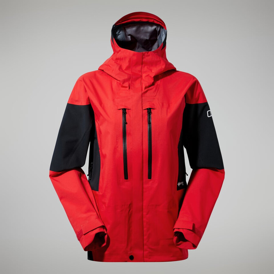 womens mtn guide gore-tex pro jacket - redblack berghaus