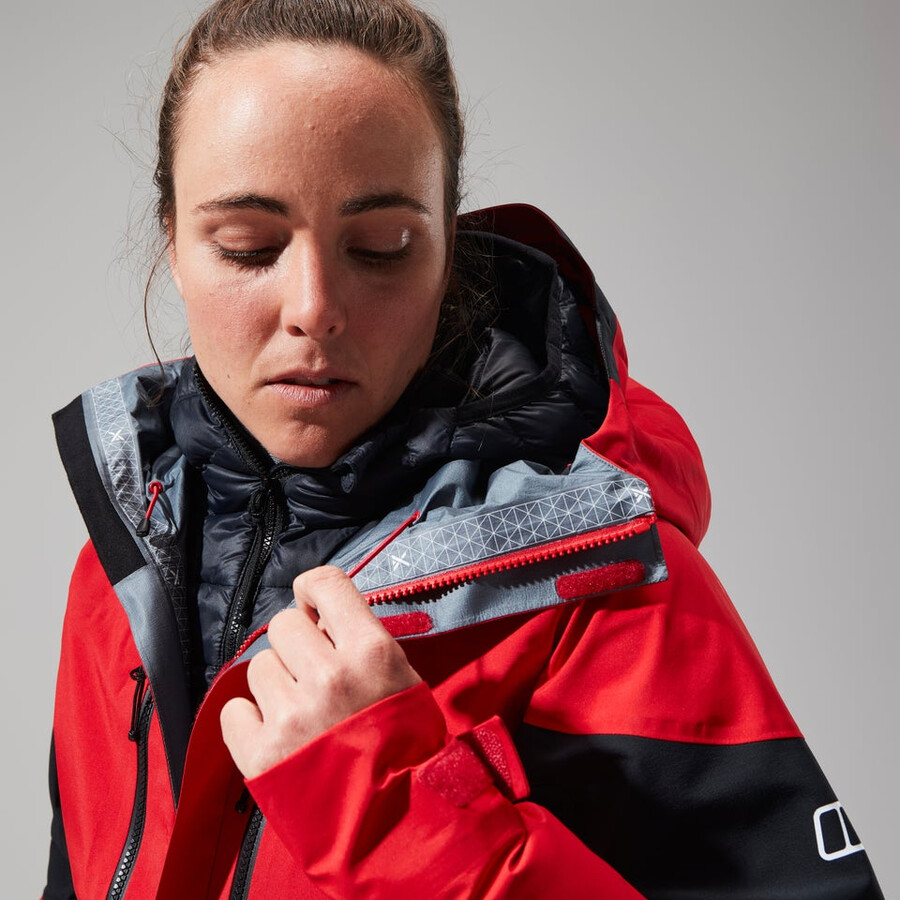 womens mtn guide gore-tex pro jacket - redblack berghaus