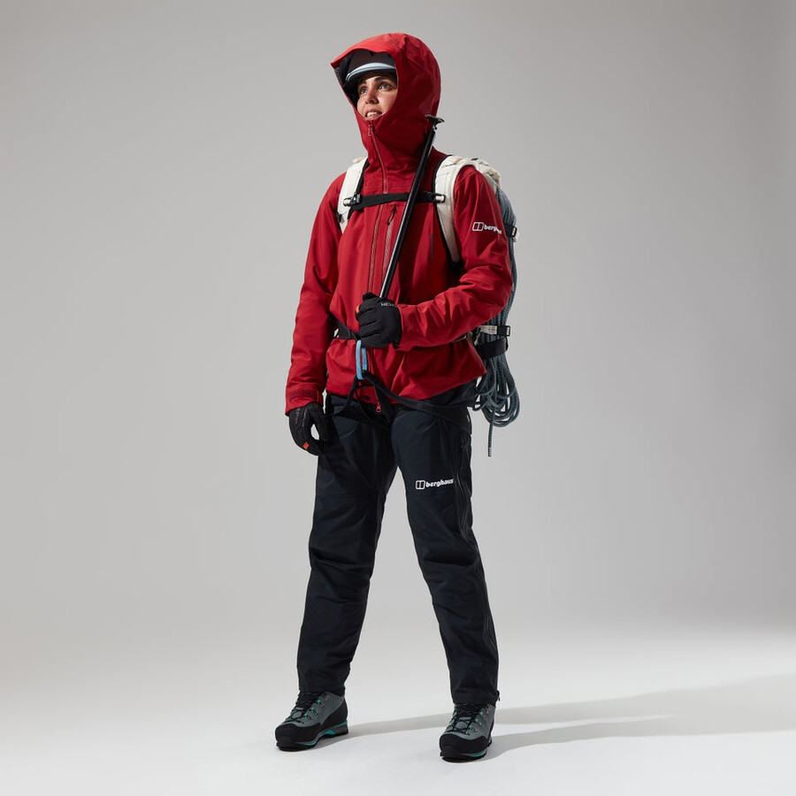 womens mtn seeker gore-tex jacket - dark redred berghaus