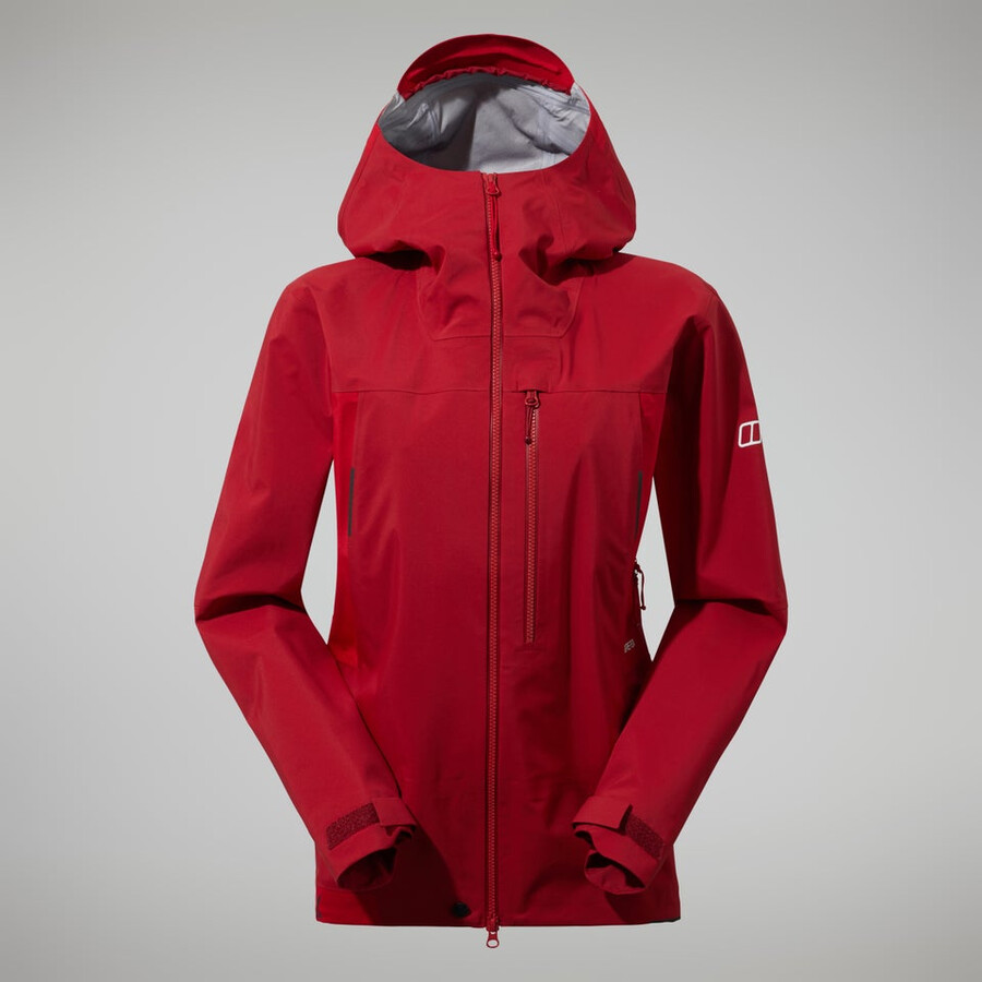womens mtn seeker gore-tex jacket - dark redred berghaus