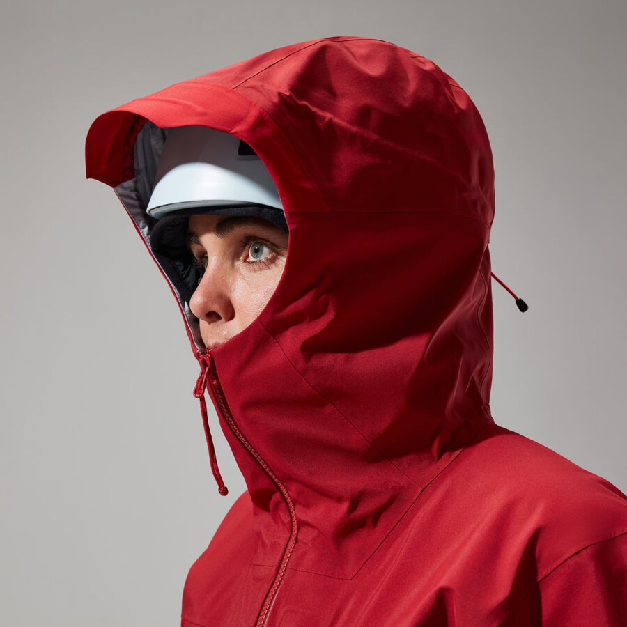 womens mtn seeker gore-tex jacket - dark redred berghaus