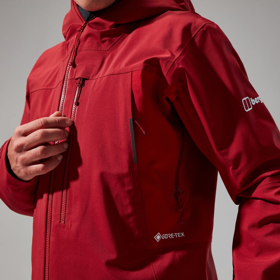 womens mtn seeker gore-tex jacket - dark redred berghaus