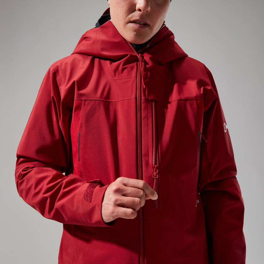 womens mtn seeker gore-tex jacket - dark redred berghaus