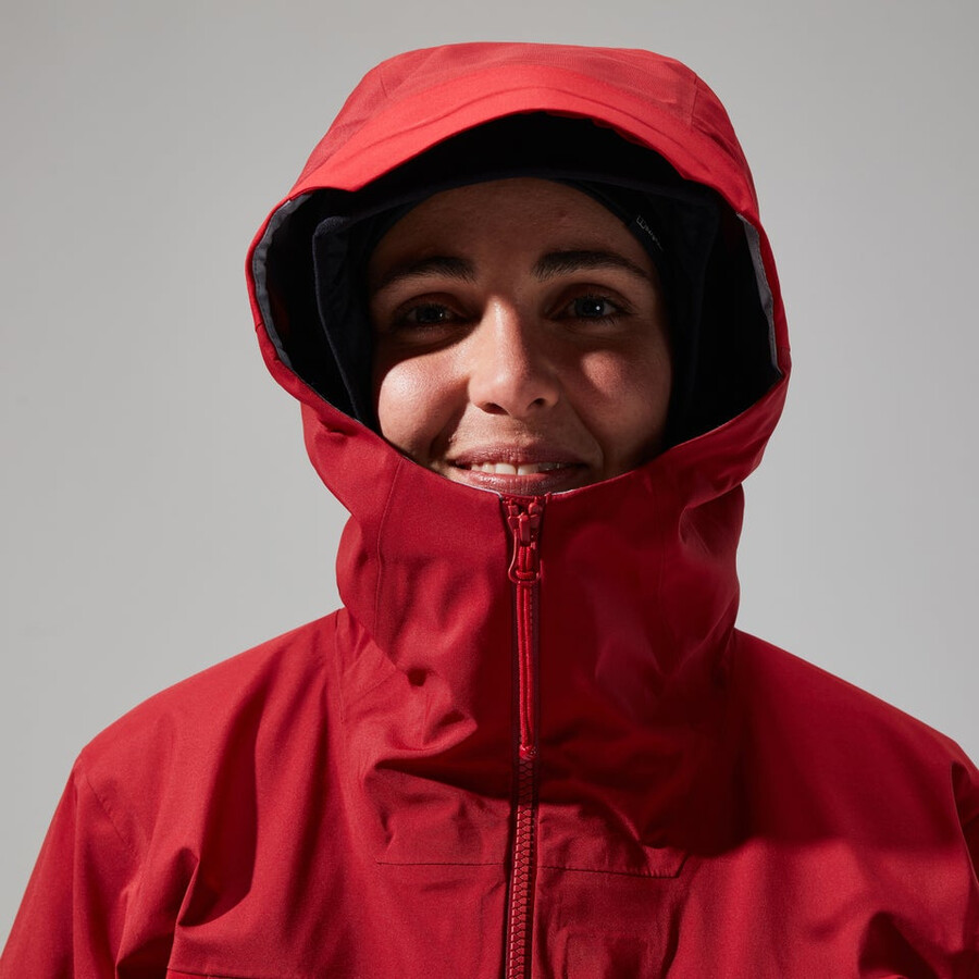 womens mtn seeker gore-tex jacket - dark redred berghaus