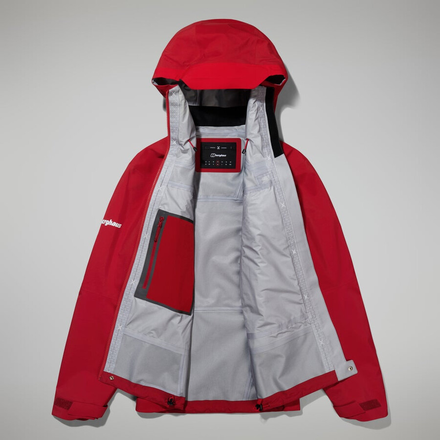 womens mtn seeker gore-tex jacket - dark redred berghaus