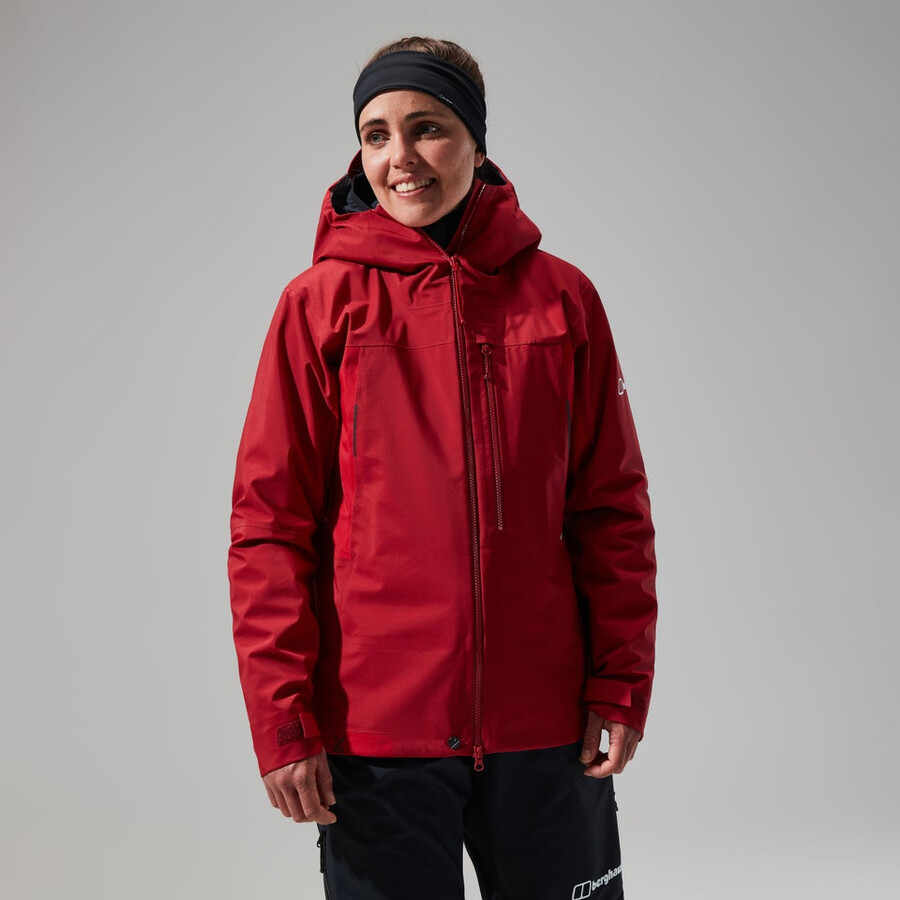 womens mtn seeker gore-tex jacket - dark redred berghaus