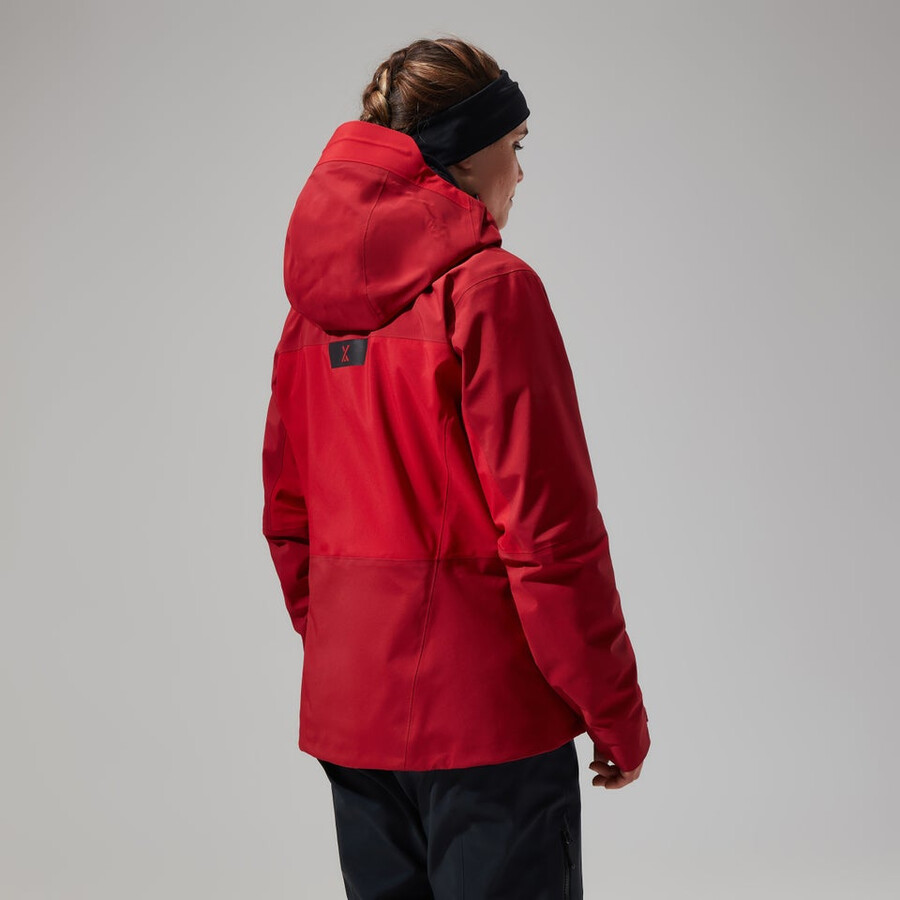 womens mtn seeker gore-tex jacket - dark redred berghaus