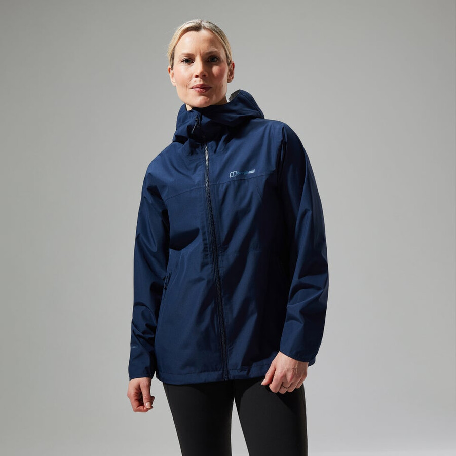womens deluge pro 3.0 waterproof jacket - blue berghaus
