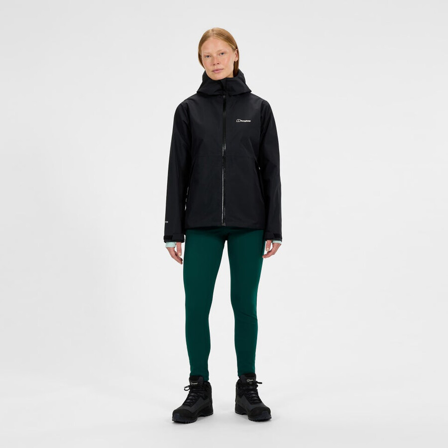 womens bramblfell interactive gore-tex waterproof jacket - black berghaus