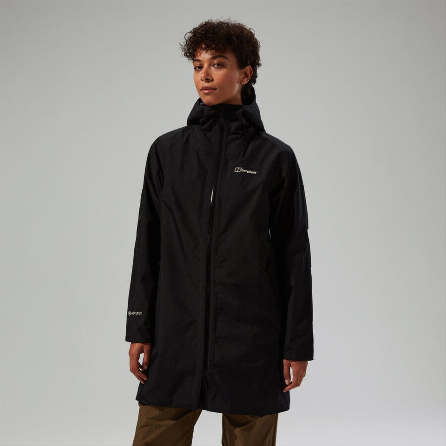 womens ashberry gore-tex waterproof jacket - black berghaus
