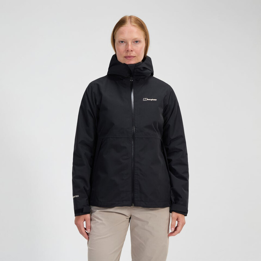 womens bramblfell gemini gore-tex waterproof 3in1 jacket - black berghaus
