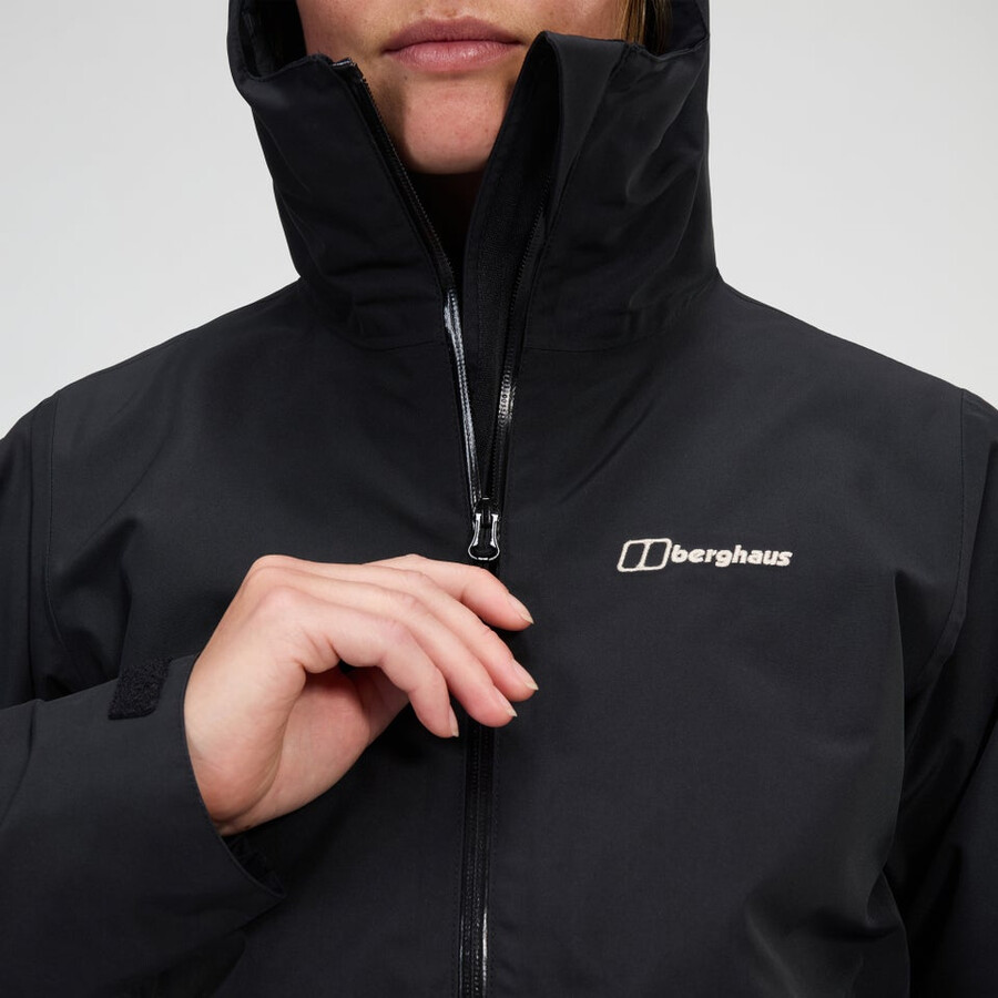 womens bramblfell gemini gore-tex waterproof 3in1 jacket - black berghaus