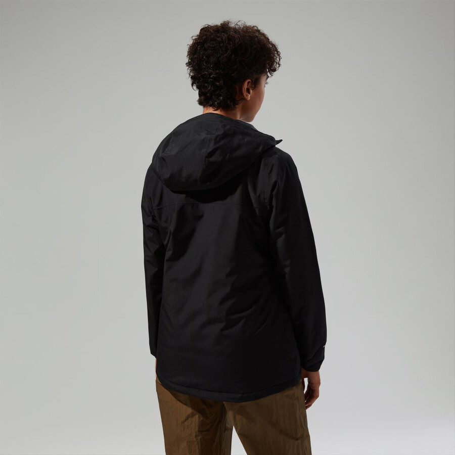 womens deluge pro 3.0 insulated waterproof jacket - black berghaus