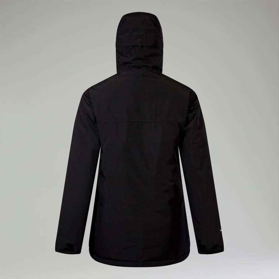 womens deluge pro 3.0 insulated waterproof jacket - black berghaus