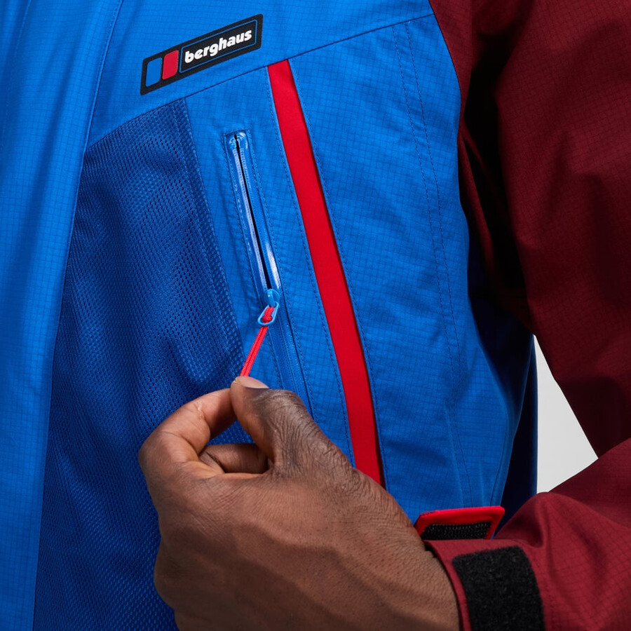 unisex storm 25 gore-tex jacket - bluered berghaus
