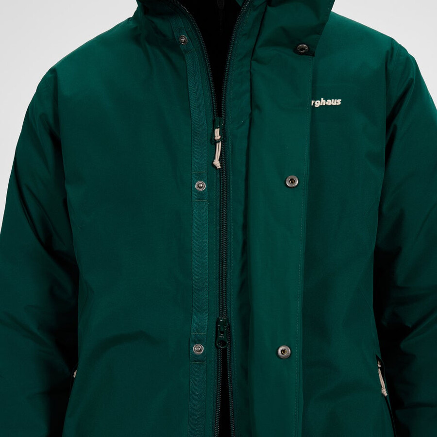 womens ashberry gore-tex down parka - green berghaus