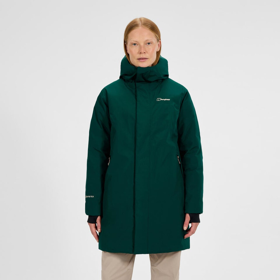 womens ashberry gore-tex down parka - green berghaus