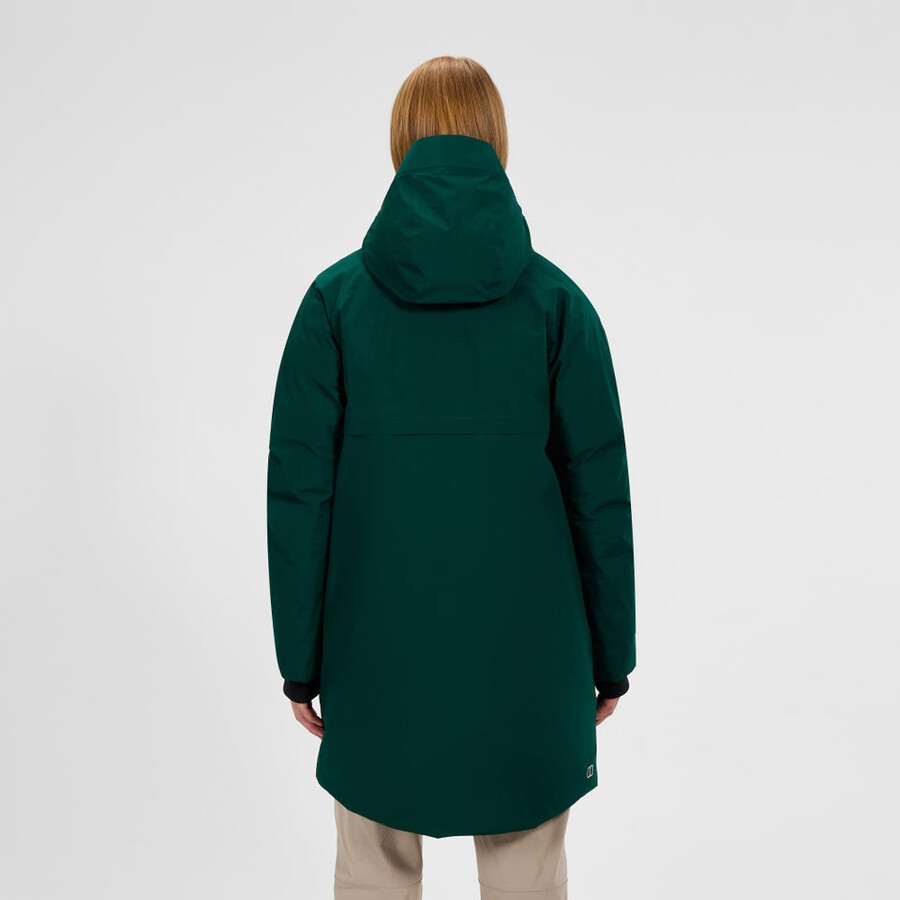 womens ashberry gore-tex down parka - green berghaus