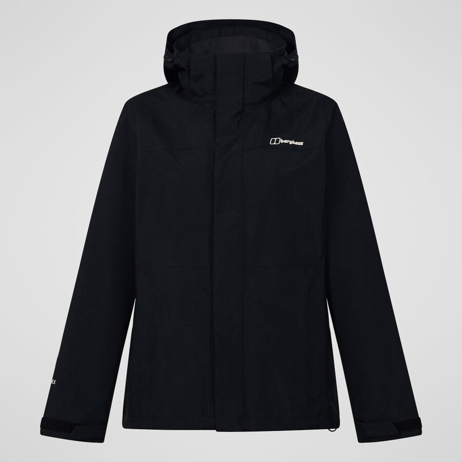 womens hillwalker 2.0 interactive gore-tex waterproof jacket - black berghaus