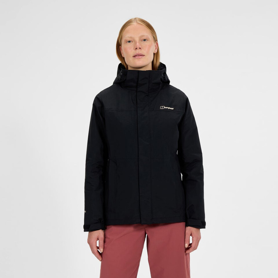womens hillwalker 2.0 interactive gore-tex waterproof jacket - black berghaus