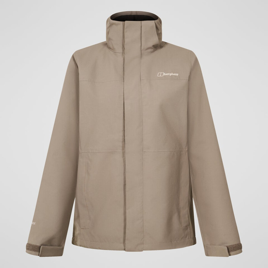 womens hillwalker 2.0 interactive gore-tex waterproof jacket - natural berghaus