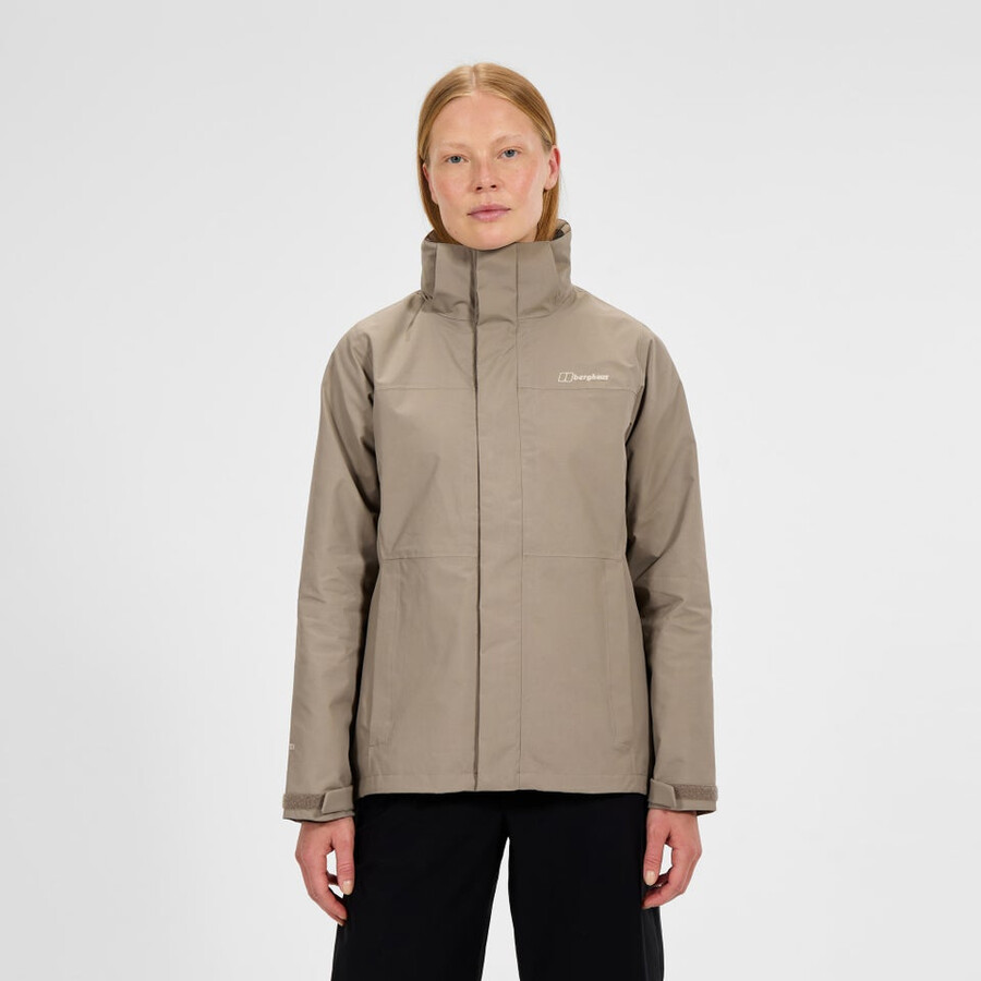 womens hillwalker 2.0 interactive gore-tex waterproof jacket - natural berghaus