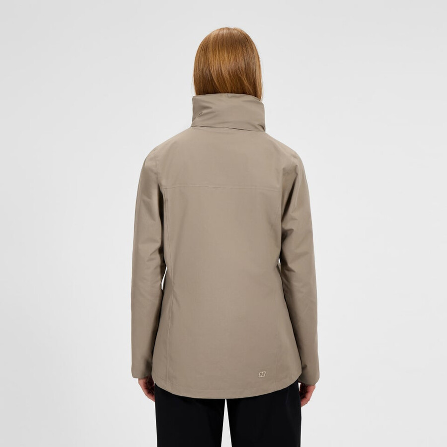 womens hillwalker 2.0 interactive gore-tex waterproof jacket - natural berghaus