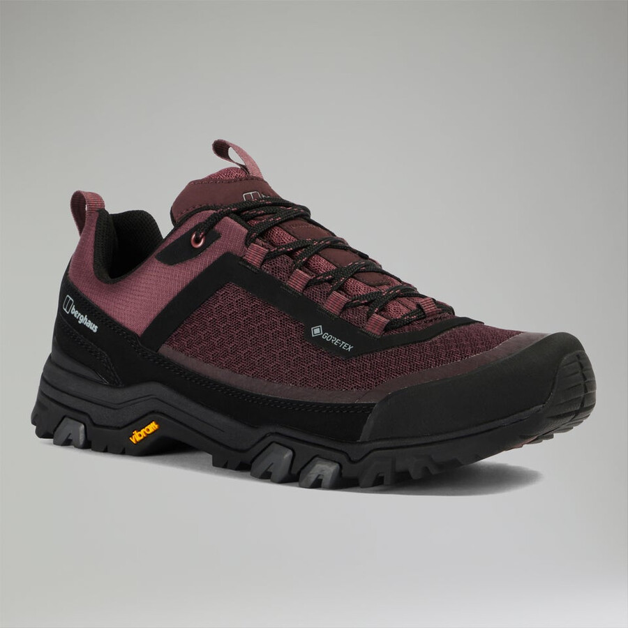 womens ground attack active gore-tex shoe - blackpurple berghaus