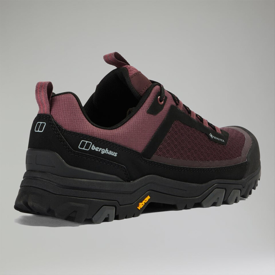 womens ground attack active gore-tex shoe - blackpurple berghaus
