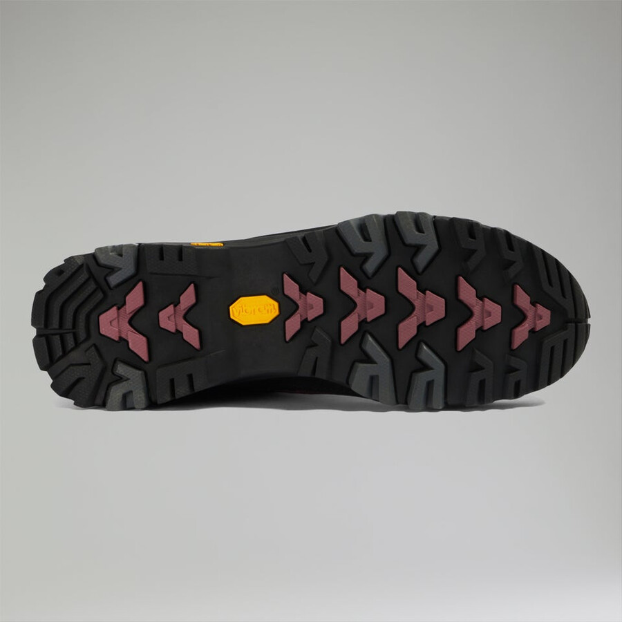 womens ground attack active gore-tex shoe - blackpurple berghaus